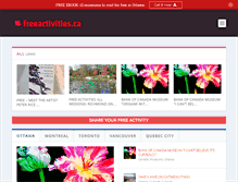 Tablet Screenshot of freeactivities.ca